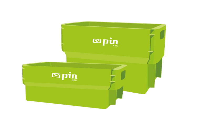Postkisten der PIN AG