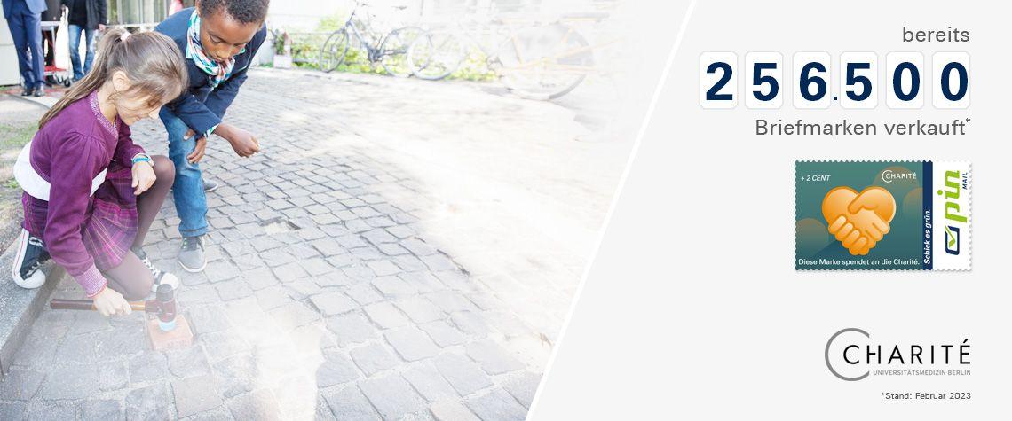 Charité zeigt Engagement, 256.500 Spendenbriefmarken verkauft